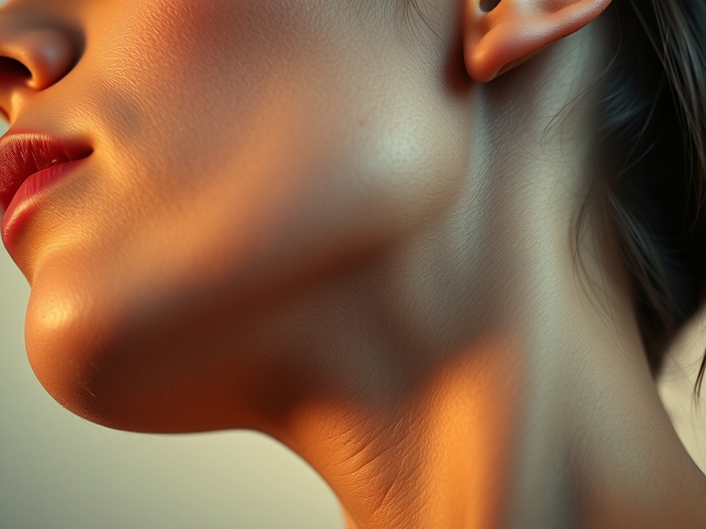 Glatte Hautpartie am Hals nach einer Botox Behandlung – Botox Hals Behandlung Dortmund