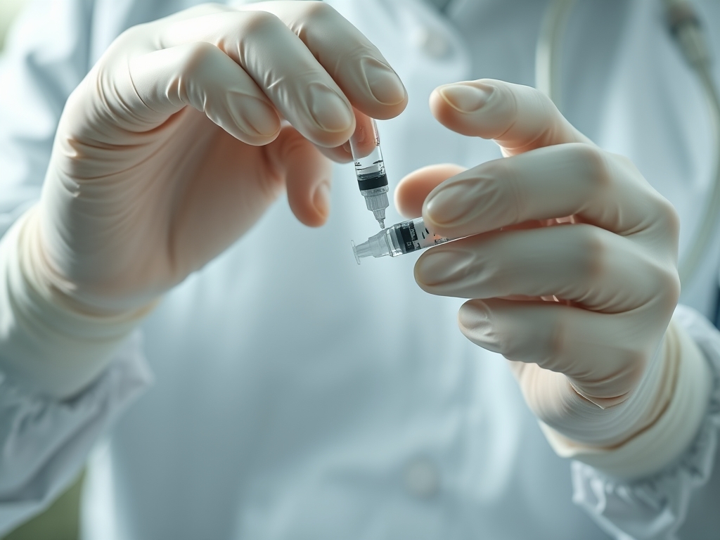 Vorbereitung einer Botox Stirn Behandlung durch medizinisches Fachpersonal – Botox Stirn Behandlung Dortmund