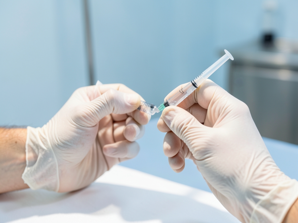 Vorbereitung der Botox Traptox Behandlung durch Fachpersonal – Botox Traptox Trapezmuskel Behandlung in Dortmund