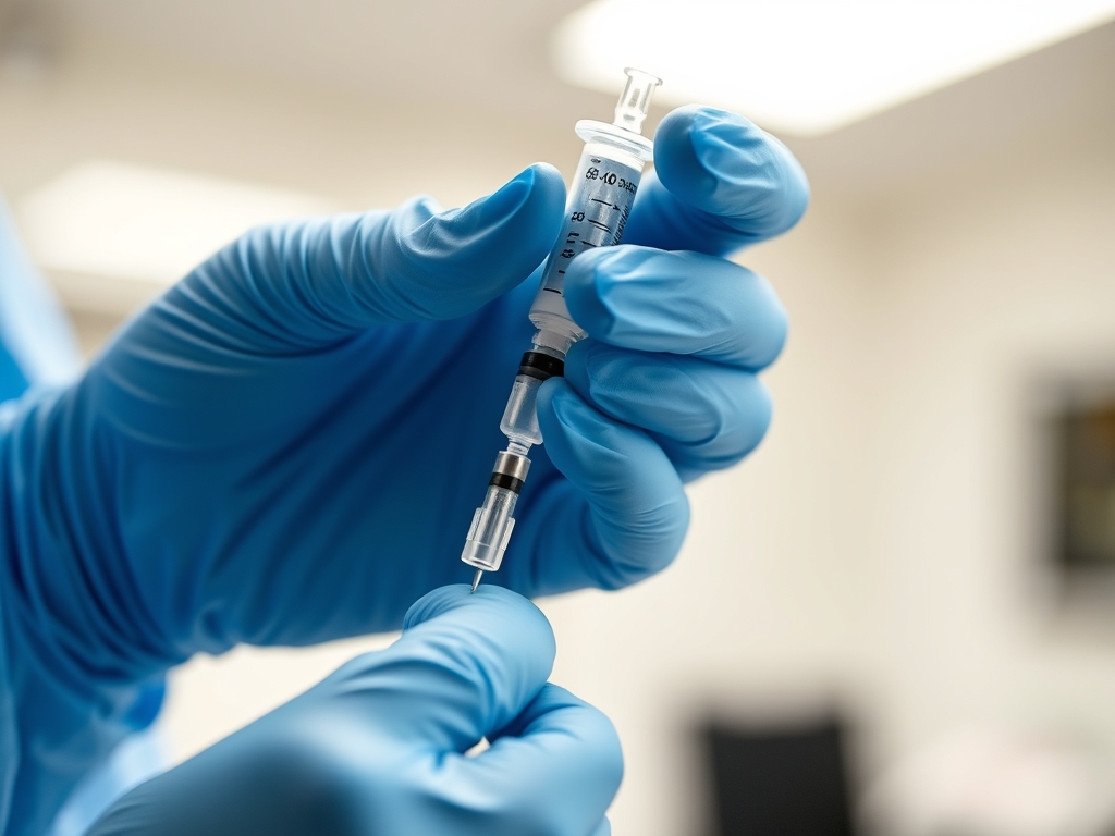 Vorbereitung einer Hyaluron Nasenkorrektur ohne OP